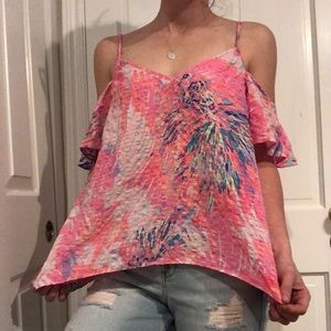 Lilly Pulitzer Off the Shoulder Top